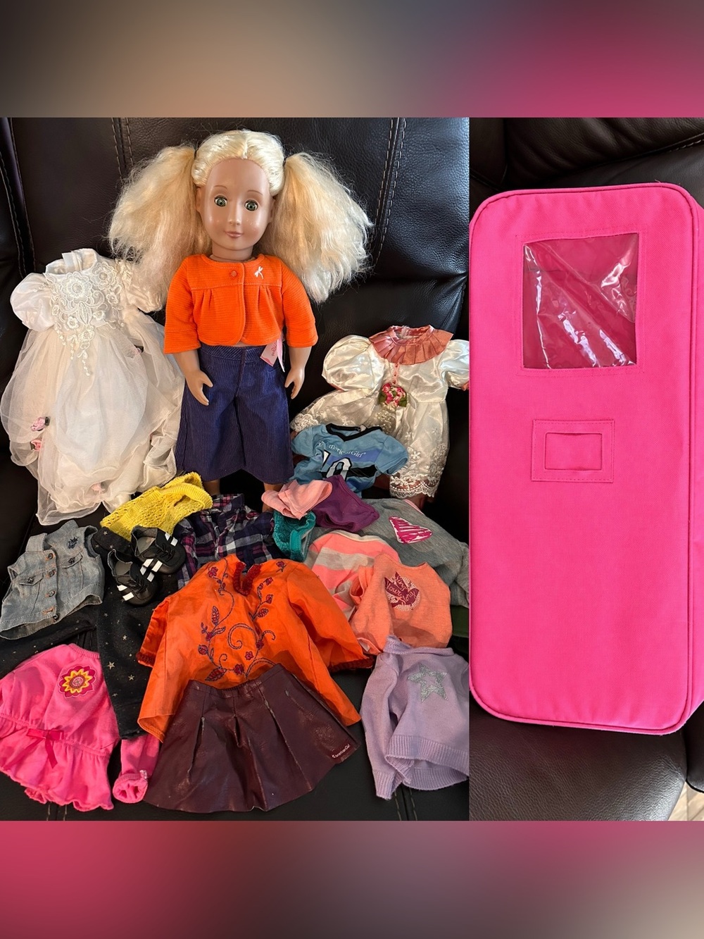 Our Generation 18" Doll Lot with Travel Bag & Clothes